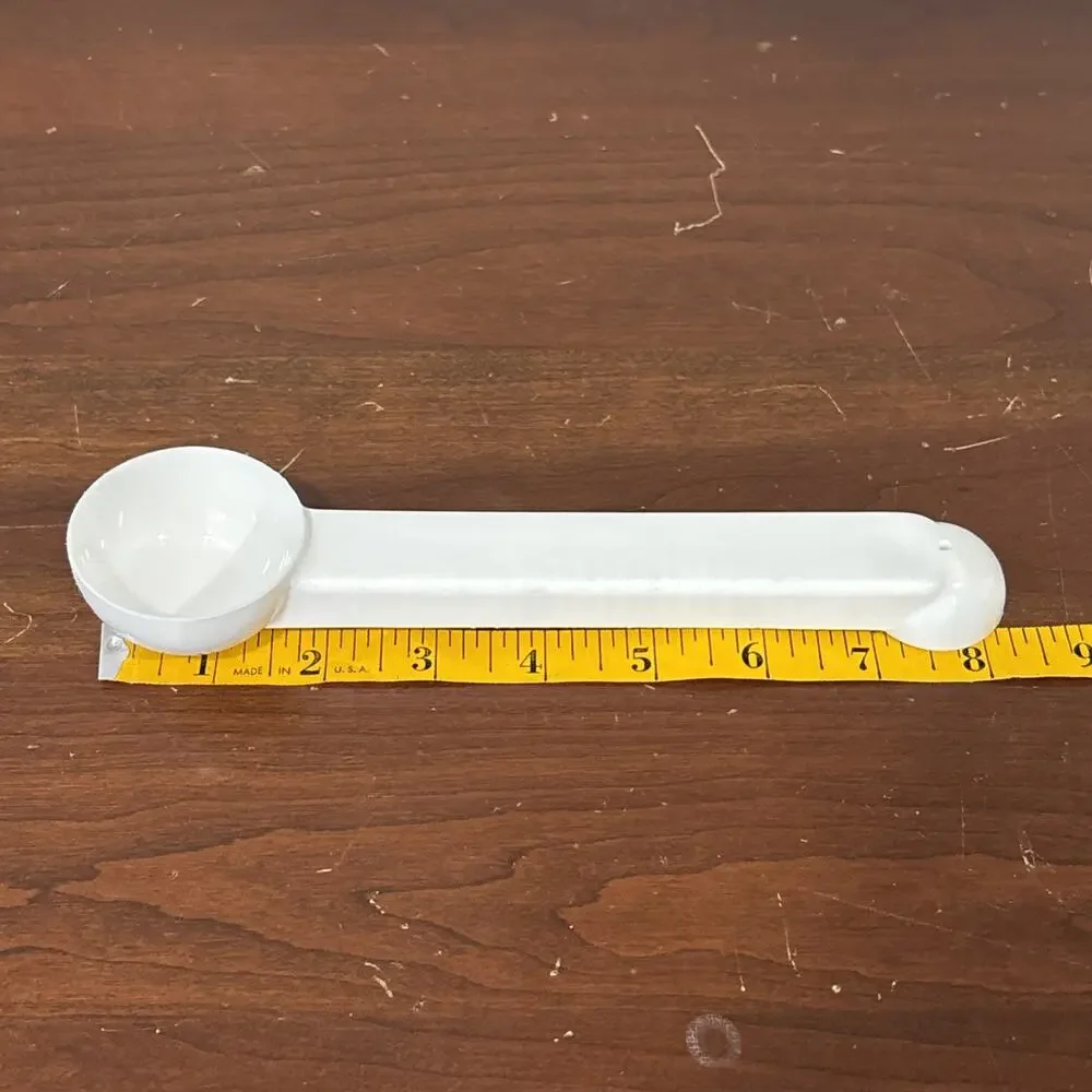 Kamenstein Double Sided Measuring Scoop Spoon Melamine White Plastic
